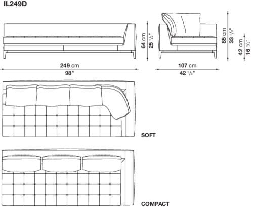Угловой диван из ткани Maxalto Lucrezia Soft ARCH-00062457 - Вид №19