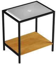 STP 75 01 Мебель для подвешивания и подставки azzurra ceramica Основание из окрашенного металла в комплекте с индивидуальной полкой с отверстием и деревянной крышкой со встроенной вешалкой для полотенец HANG&STAND