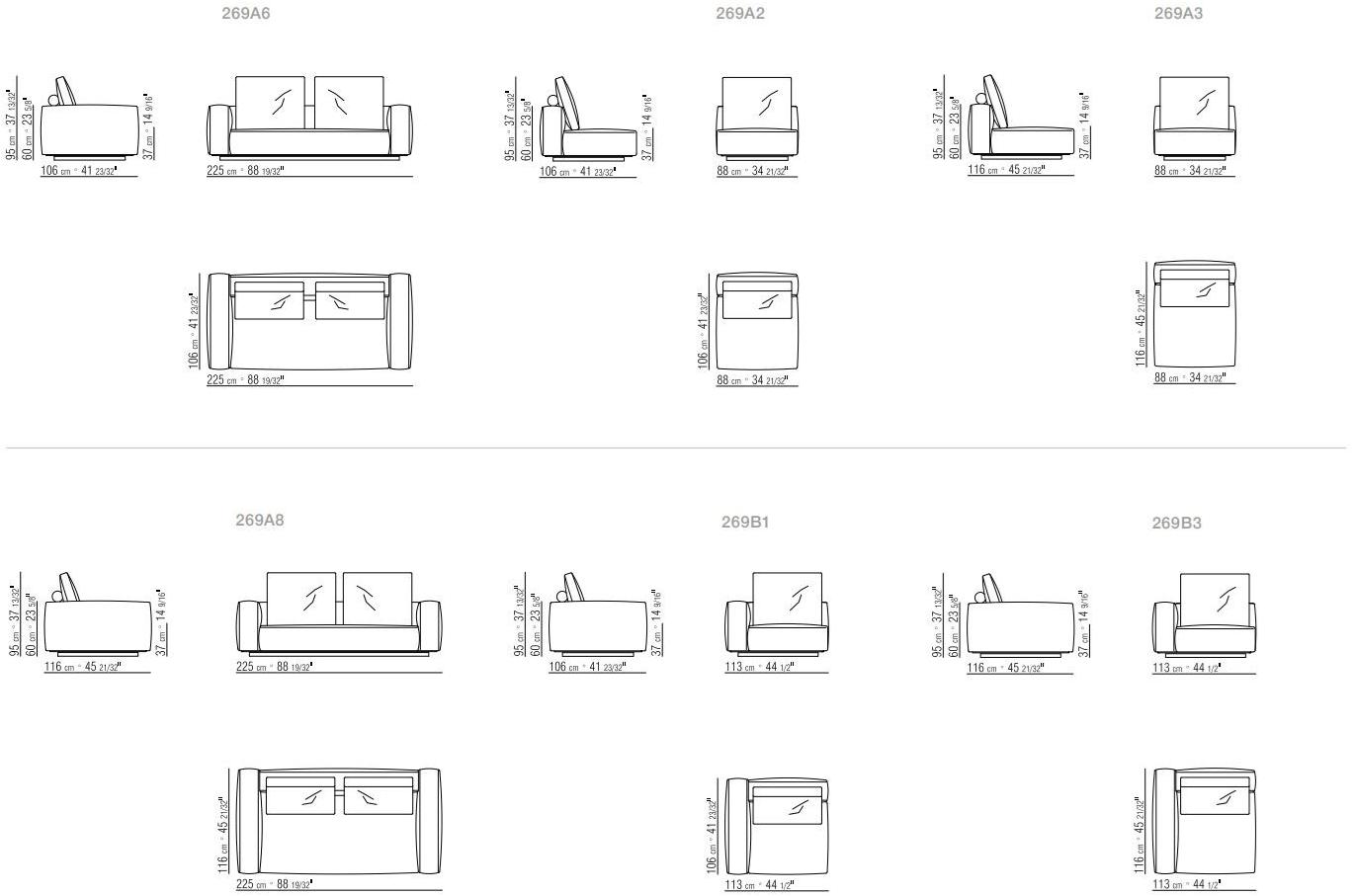 Flexform Открытый 3-местный диван из ткани Grandemare sun-id-1470761 - Вид №3