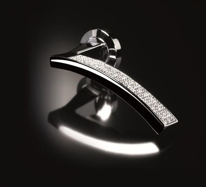 LINEA CALI' Ручка из хромированной латуни с кристаллами swarovski® на розе Profilo mesh sun-id-1404981 - Вид №1