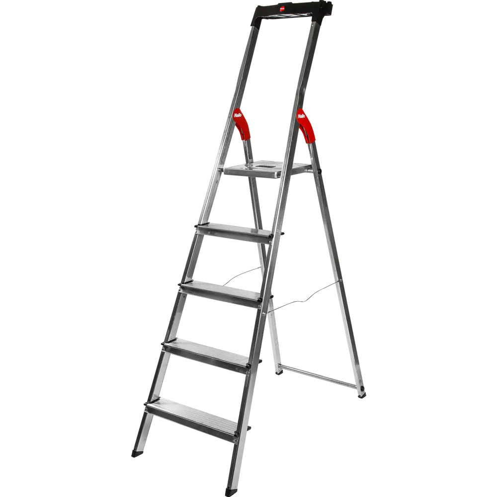 Стремянка Hailo Professional L60 с лотком для инструментов - 5 ступеней, 150 кг 15474165 STLM-0005931