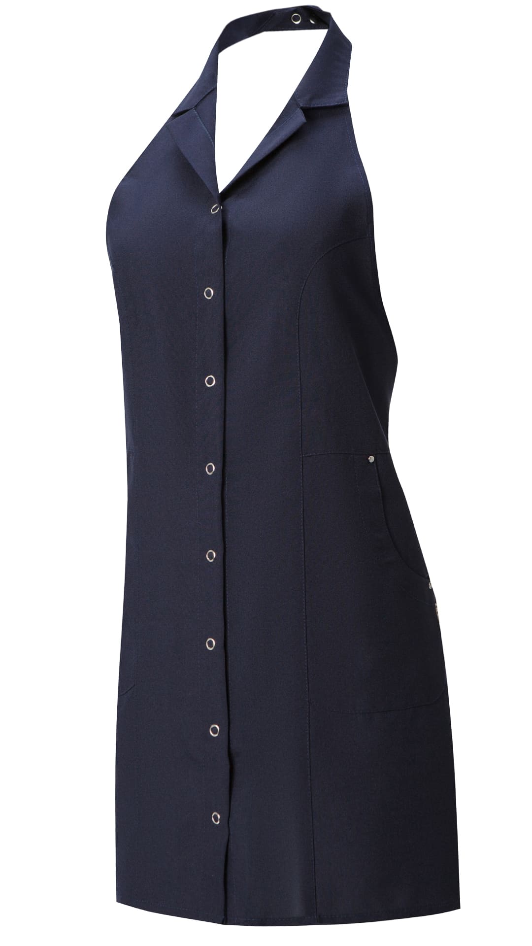 60721 Фартук с воротничком dark blue (темно-синий) DAKOTA  Одежда для горничных и уборщиц  размер 