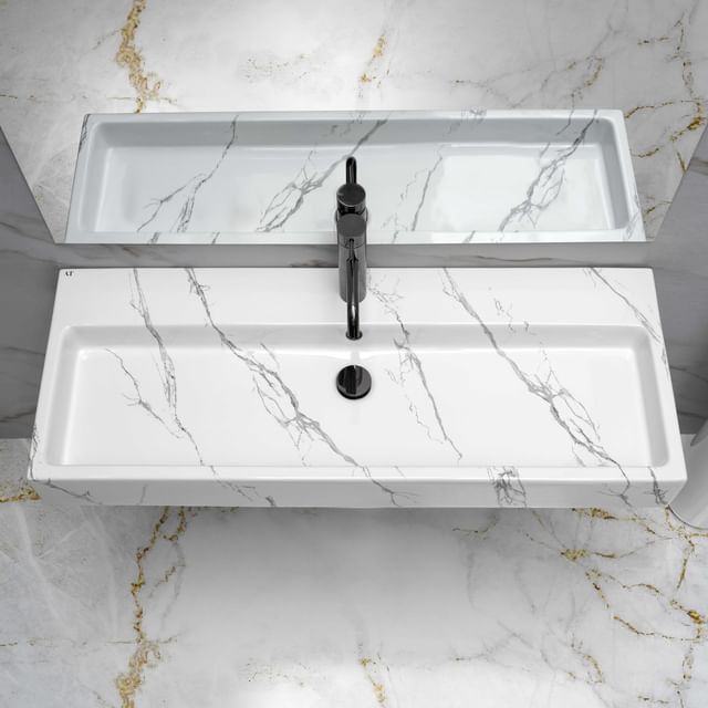 ONE002BKS Смеситель для раковины Linki ONE, Черная сатиновая сталь - Вид №2