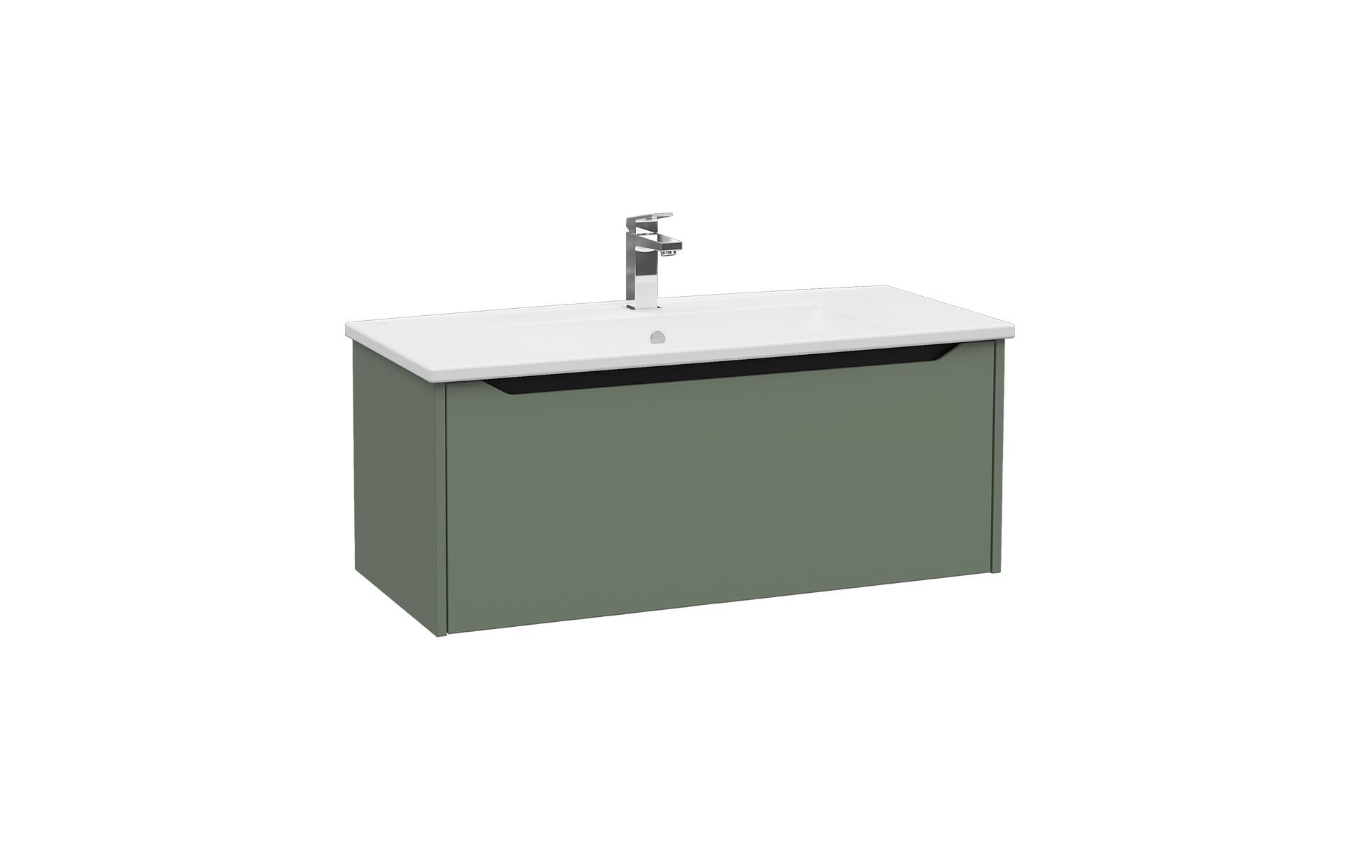 Подвесной шкаф для умывальника с ящиками со встроенной раковиной VitrA Bathrooms Integra Square ARCH-00078729 - Вид №6