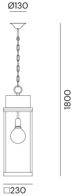 Il Fanale Подвесной светильник для улицы из железа Lanterne 265.07.ff/265.08.ff - Вид №3