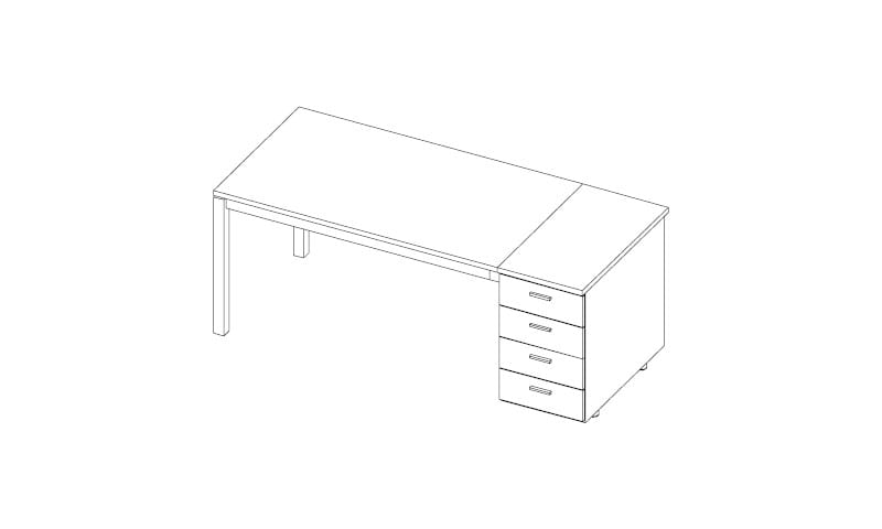 Модульный рабочий стол Quadrifoglio Group дизайн-офис ARCH-00089584 - Вид №19