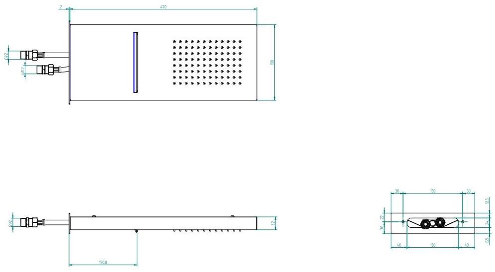 ZAZZERI Настенная лейка тропического душа с 2 струями Shirò Shiro sun-id-1346474 - Вид №4