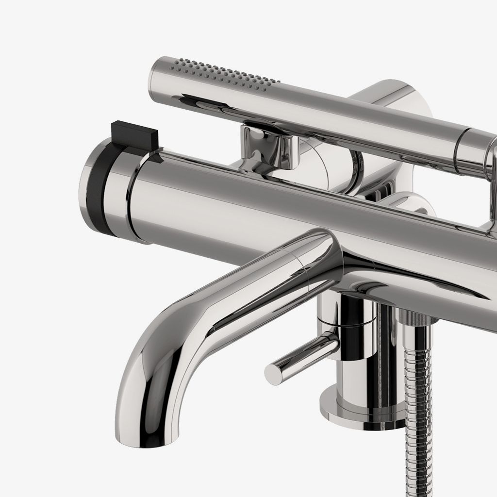 DBXT40 Открытый наполнитель для ванн Decibel с ручным душем и металлическими ручками Waterworks  - Вид №1