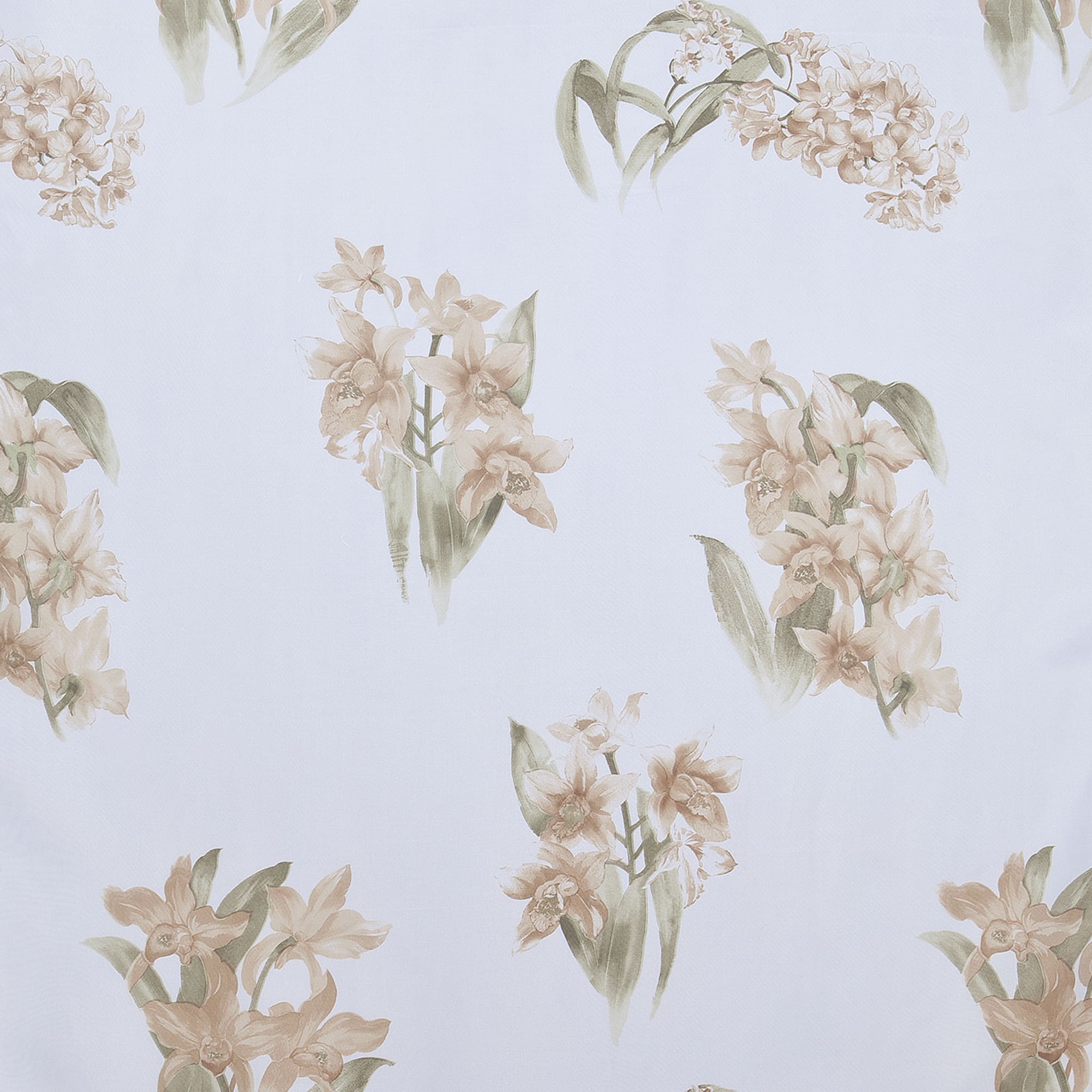 85400434 Тюль 1 м/п Цветы вуаль с утяжелителем 280 см цвет бежевый Santreyd  - Вид №2