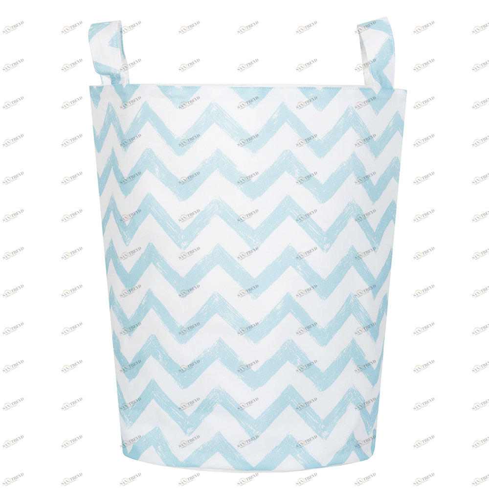 Корзина для игрушек тканевая Blue Zigzag VAMVIGVAM BLUE ZIGZAG 281524 Голубой Santreyd 