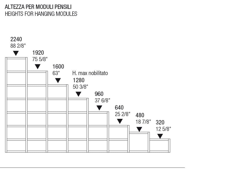Установленная стеной секционная оборудованная стена MisuraEmme CROSSING ARCH-00101070 - Вид №2
