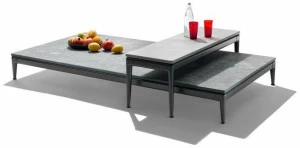 Flexform Прямоугольный столик для сада из камня Pico outdoor