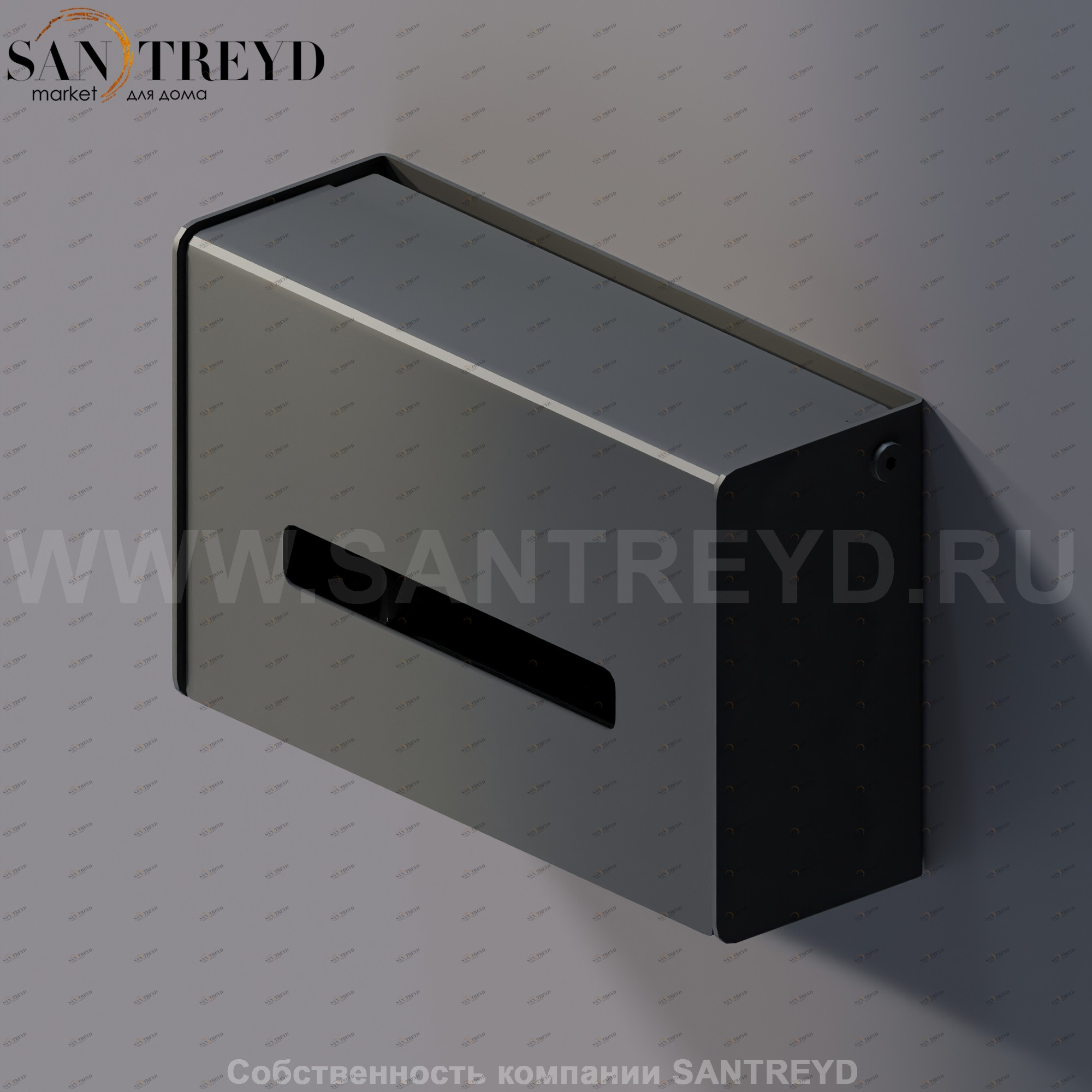 Agape MACH 2 Коробка для салфеток черная AMC20937E