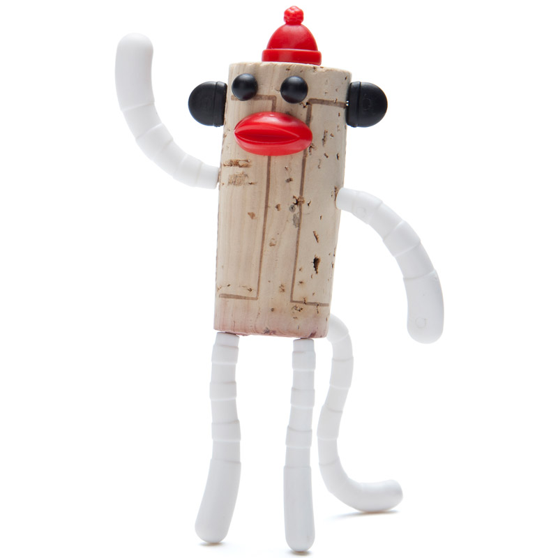 Декор для винной пробки classics мартышка MONKEY BUSINESS ДИЗАЙНЕРСКИЕ 00-3862917 Белый;красный  - Вид №1