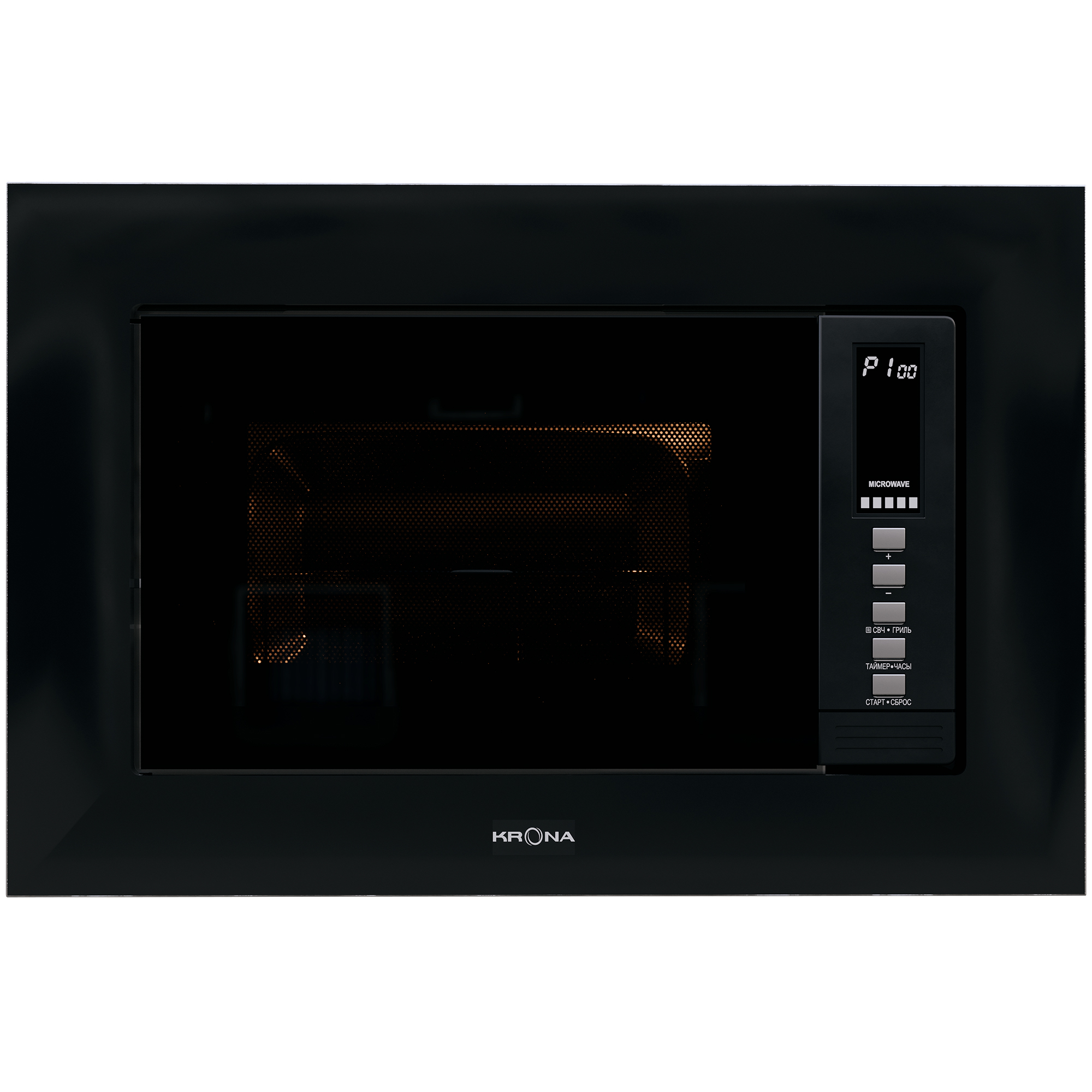 9907739 Встраиваемая микроволновая печь KRONA LAUNE 60 BL K черный KRONA1 STDN-0055173