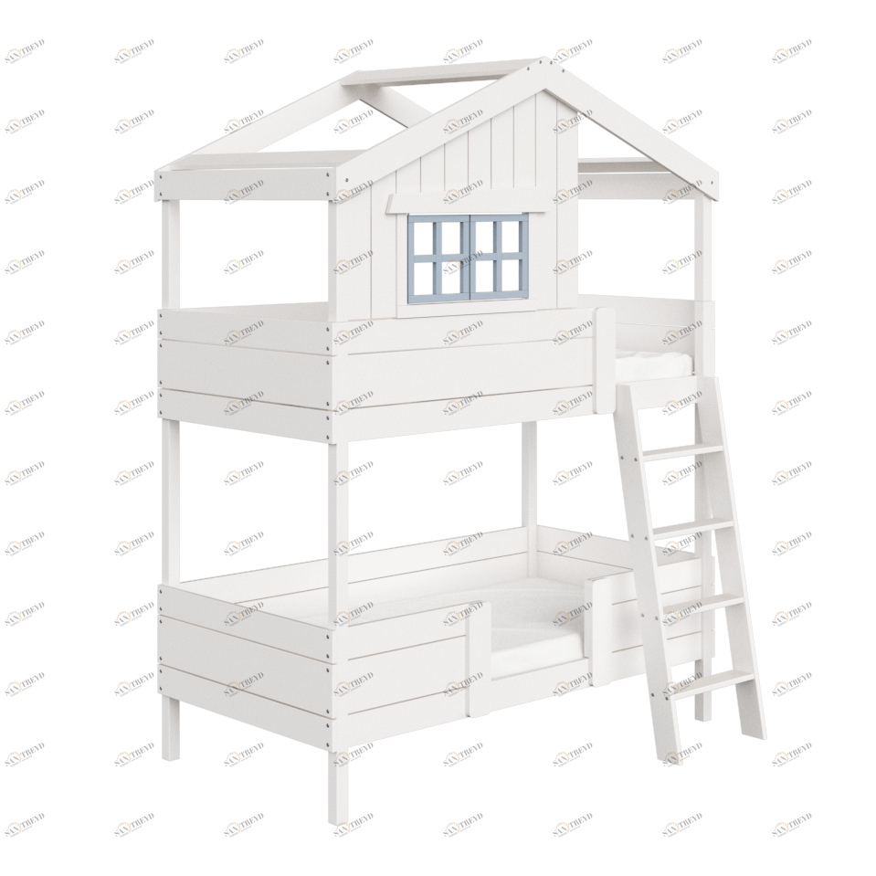 Кровать двухъярусная белая "Шале M" ELLIPSE ELLIPSE HOME 00-3951304 Белый Santreyd 