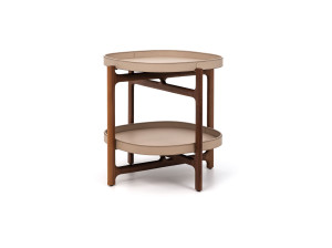 Журнальный столик из орехового дерева с подносом