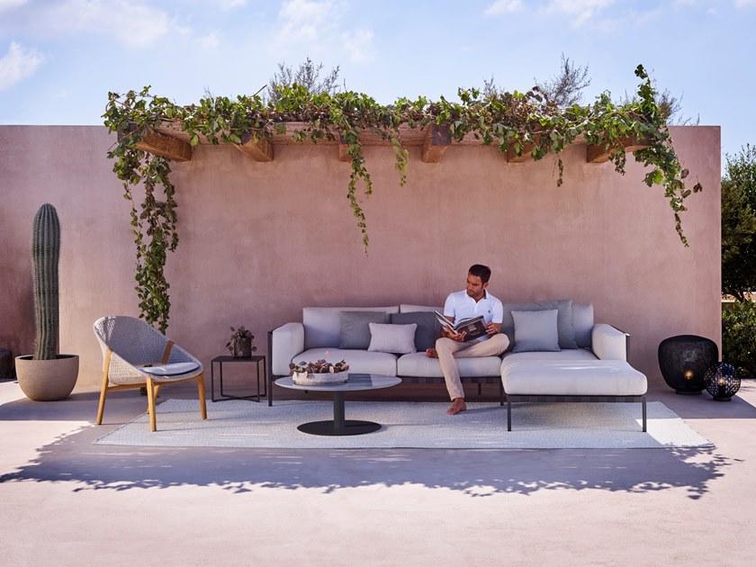 TRIBÙ Угловой диван из ткани с шезлонгом Natal alu sofa sun-id-1400871 - Вид №1