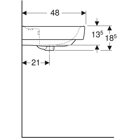501.720.00.1 Накладная раковина Geberit Renova Plan Geberit  - Вид №41