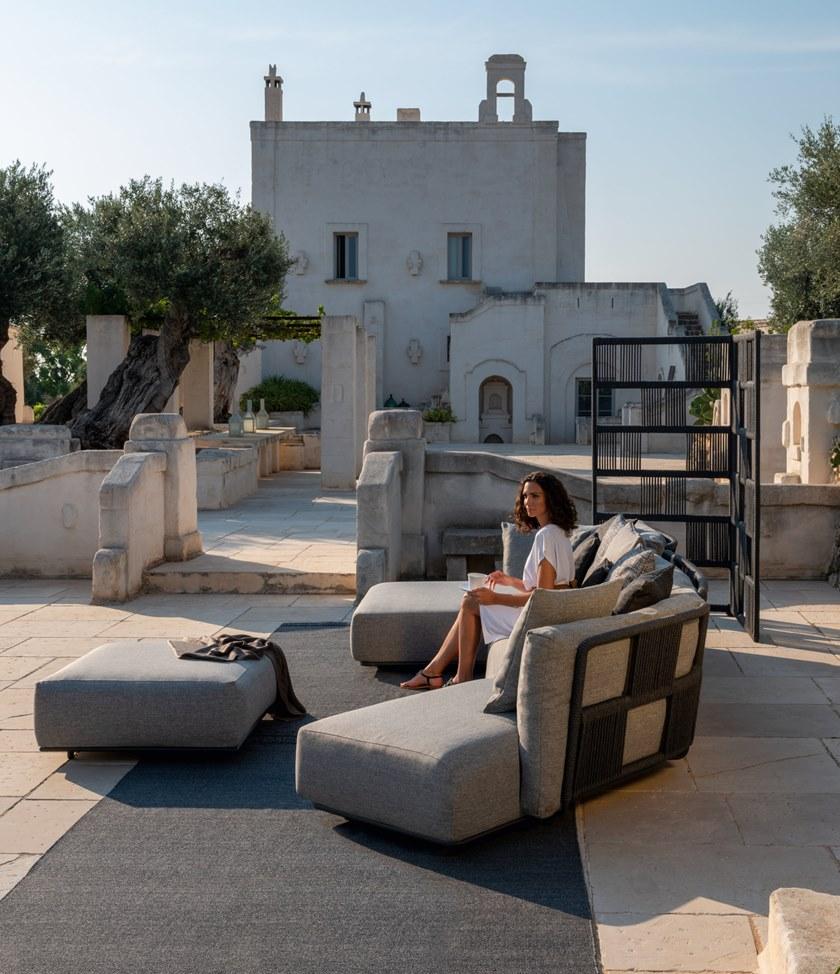 Talenti Квадратный тканевый садовый пуф Scacco Scapufq - Вид №4