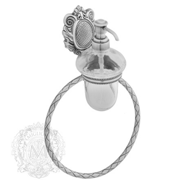 Дозатор жидкого мыла MIGLIORE Cleopatra ML.CLE-60.716.BR c кольцевым полотенцедержателем бронза  - Вид №2