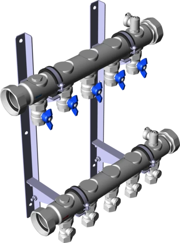 620 813 Модель 1007 Промышленный коллектор для трубопроводных систем Fonterra панельное отопление Santreyd  - Вид №2