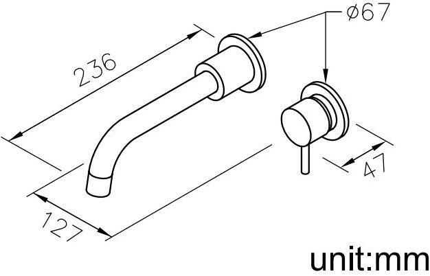 JUSTIME Смеситель для умывальника из хромированной латуни Still one 6771-x2-80cp - Вид №3