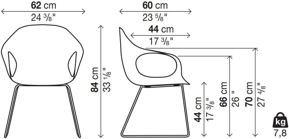 Kristalia Стул с основанием из полиуретана с подлокотниками Elephant sun-id-1480325 - Вид №4