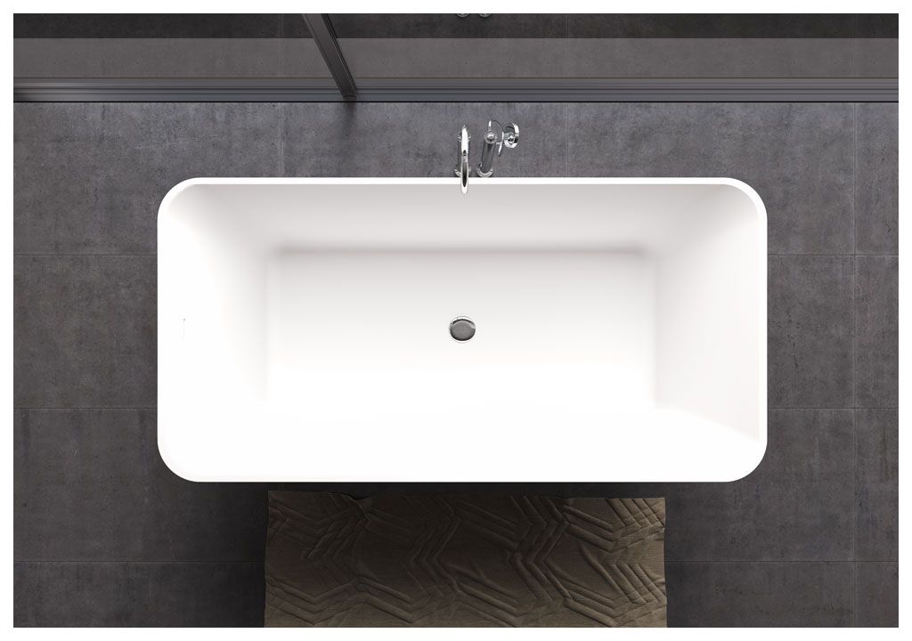 Ванна из искусственного камня Aquanet Bloom Curve TC-S91 170x73, глянцевая TCS91 - Вид №3