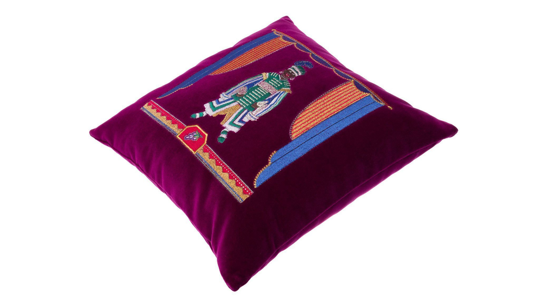 10660408 Торжокские золотошвеи Подушка диванная "Арап" бархат Разм. 40*40 Мод. 906 Бархат  - Вид №1