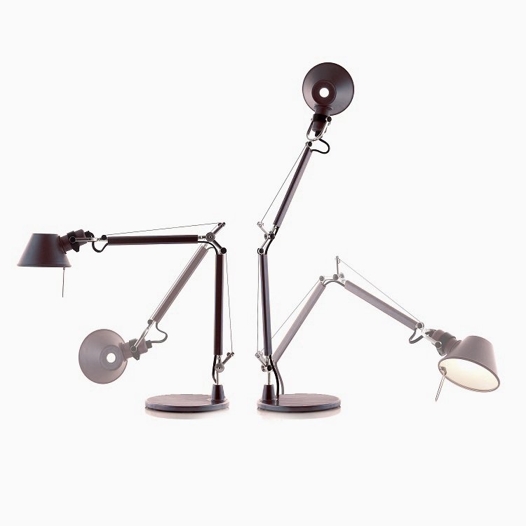 Настольная лампа 37х45см черная Tolomeo Micro A011830 ARTEMIDE  00-3883002 Коричневый;черный  - Вид №4