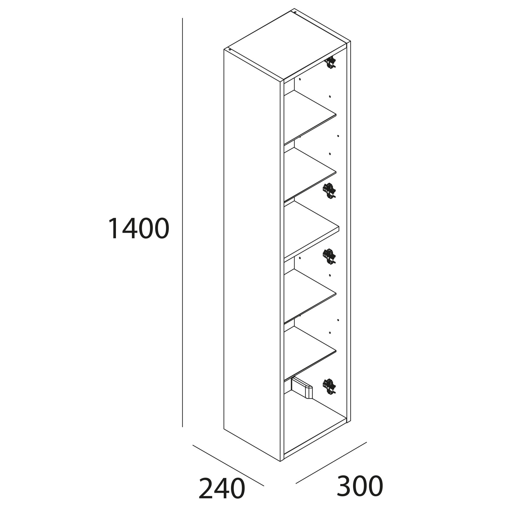84960 SALGAR Колонна ATTILA WHITE Глянцевый белый - Вид №2