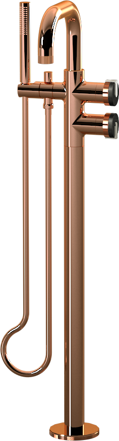 E-11557-R1BOX-L1PC-RG Смеситель напольный отдельностоящий (внешняя часть) GRAFF MOD+