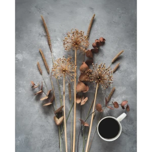 Картина на стекле Букет сухоцветов 40x50 см