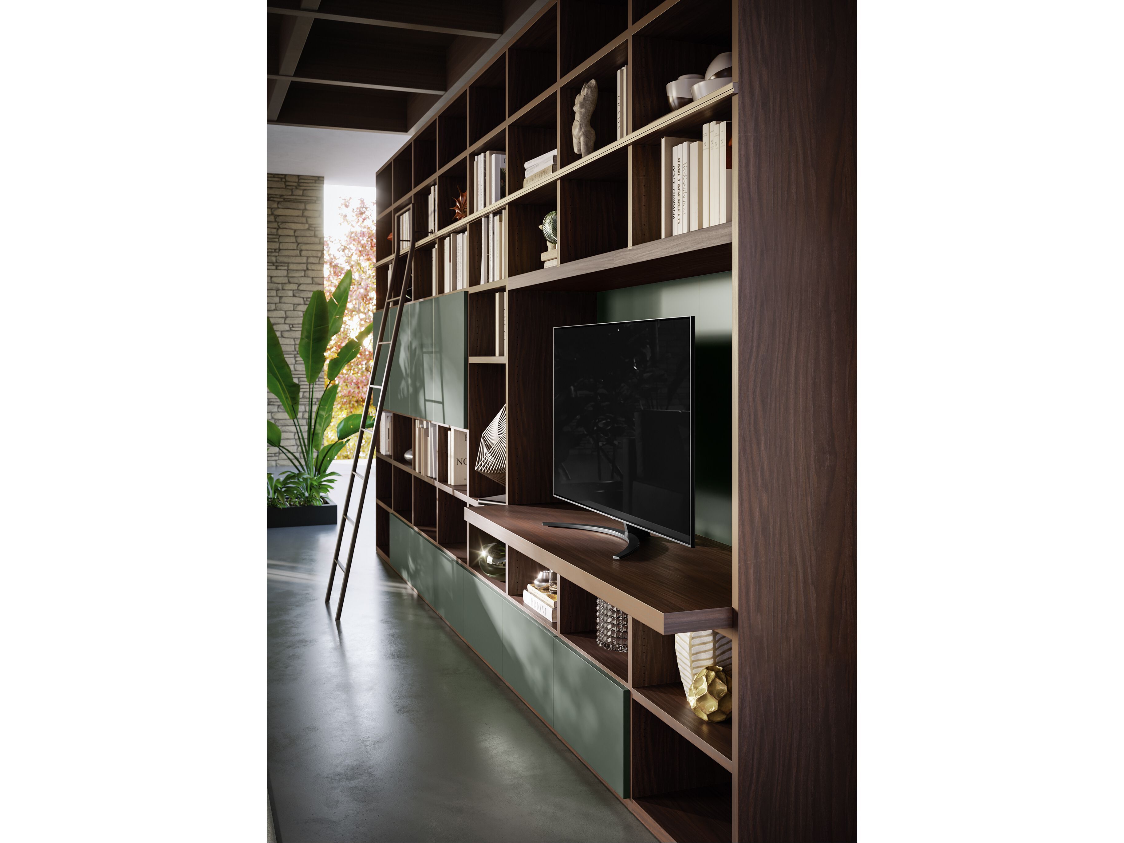 Оборудованная стена / книжный шкаф Giessegi день за днем ARCH-00055853 - Вид №1