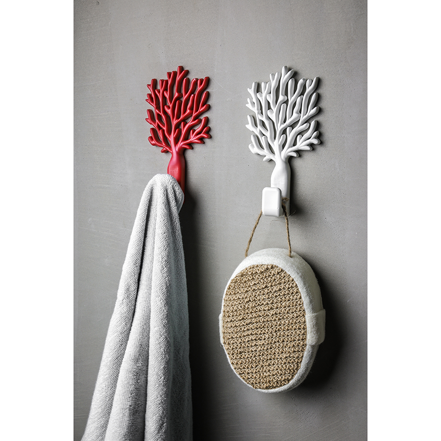 QL10334-RD Крючок coral красный Qualy  - Вид №1