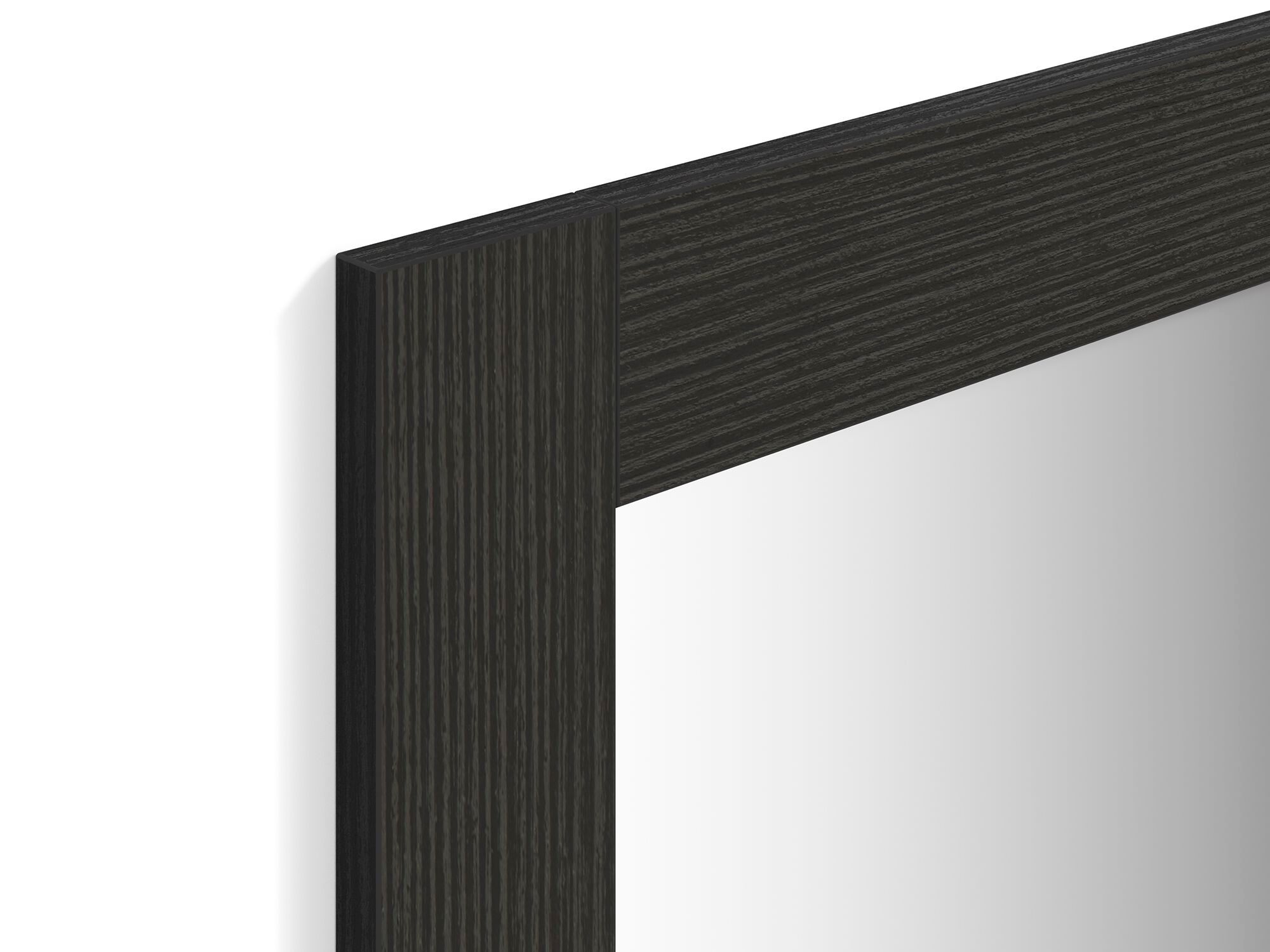 Прямоугольное настенное зеркало с рамкой из черного ясеня Mobili Fiver Rachele ARCH-00024778 - Вид №1