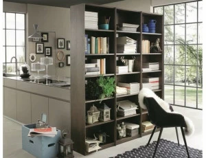 AltaCorte Книжный шкаф модульный разделительный открытый в дубе Ecolab 2