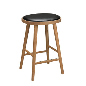 Дубовый табурет с мягким сиденьем