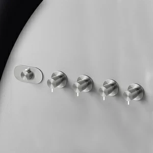 Термостат для душа матовая сталь с белой ручкой Toki Radomonte TKI57SCIL21