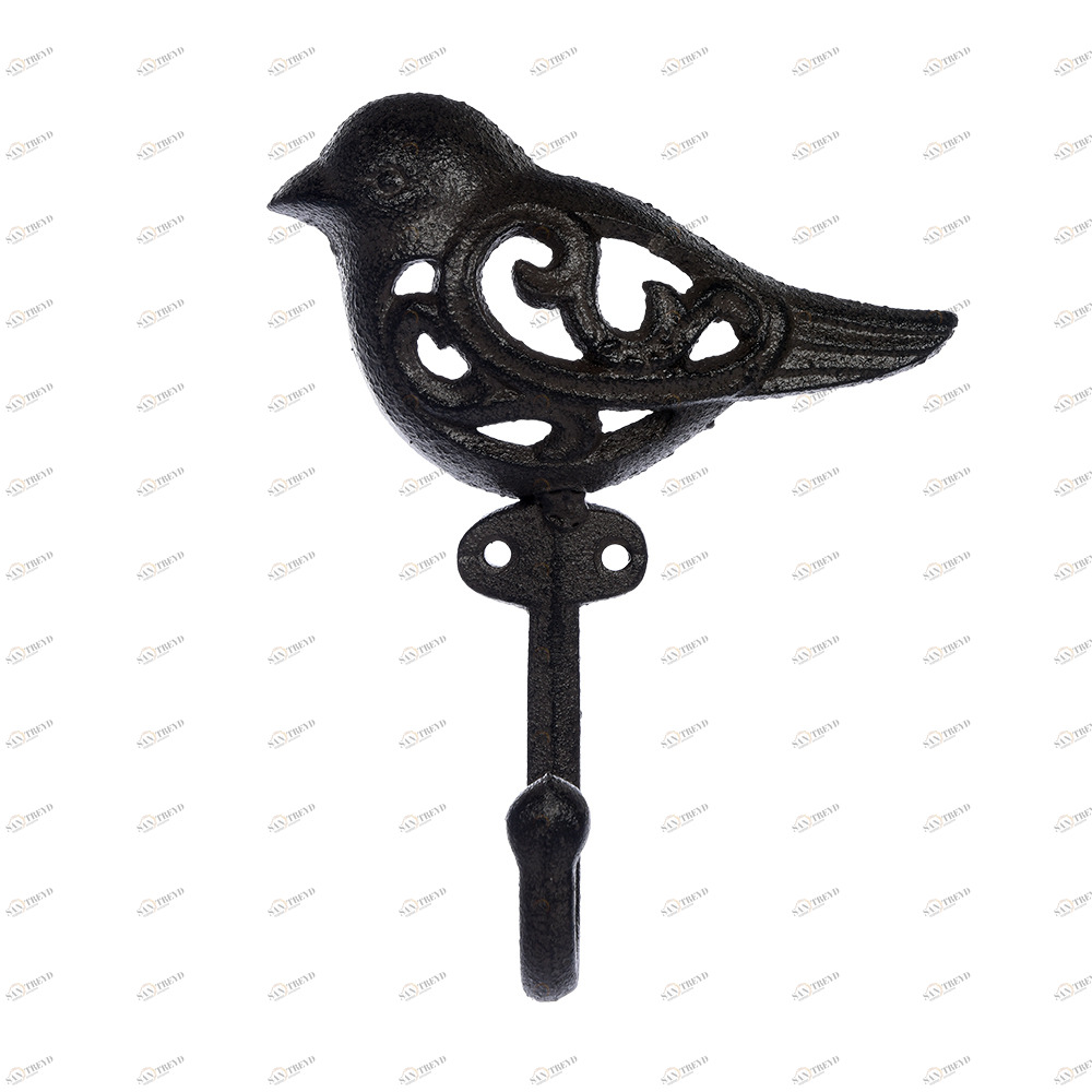 Крючок настенный черный 15 см "Синица" BLUMEN HAUS ПТИЦЫ 00-3971617 Черный 