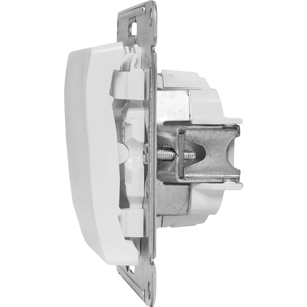 Выключатель проходной встраиваемый Systeme Electric Glossa СХ6 1 клавиша цвет молочный 84730746 STLM-2205863 - Вид №3