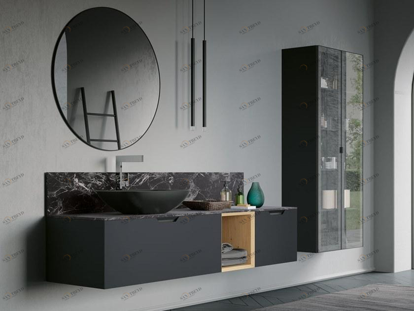 Archeda Подвесной деревянный туалетный столик с ящиками Quaranta5 sun-id-1358170