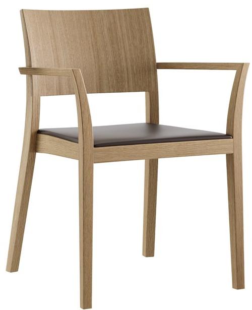 horgenglarus Штабелируемый стул из массива дерева с подлокотниками  6-590a  - Вид №1