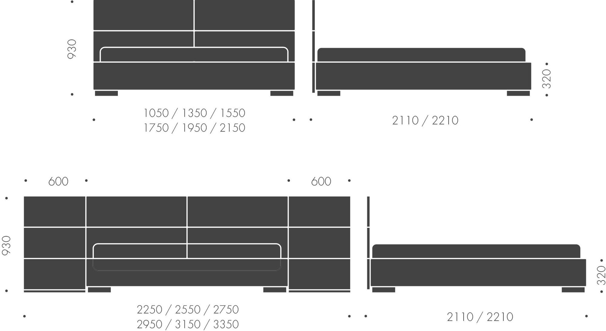 Heavens Двуспальная кровать из дерева и ткани со встроенными прикроватными тумбочками Linda sun-id-1369433 - Вид №3