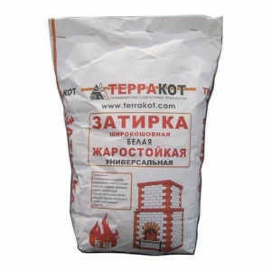 Затирка белая жаростойкая 5 кг. ТерраКот