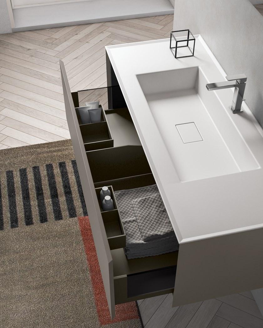 BMT Подвесная тумба под умывальник с ящиками Ikon Ik-06 - Вид №2