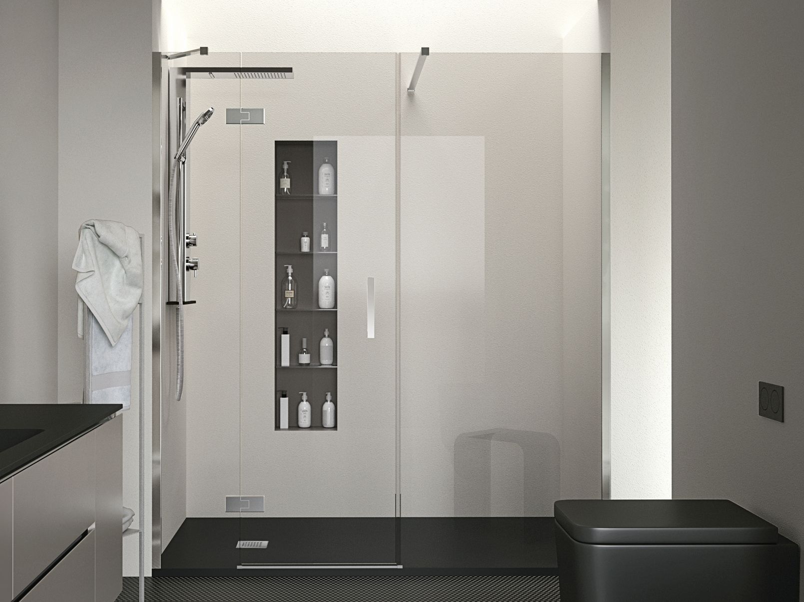 Нишевая душевая кабина с распашной дверью Gruppo Geromin Stylé ARCH-00108407 - Вид №1