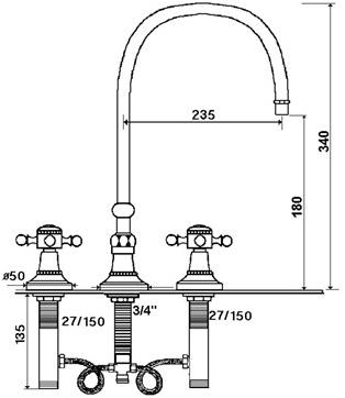 rvb Смеситель для кухни на 3 отверстия 1920-1921 1921.--.29 - Вид №1