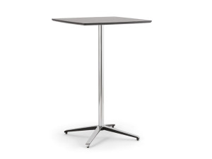 Высокий стол из стали и дерева со спицевым основанием